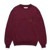 WACKO MARIA/MIDDLE WEIGHT SWEAT SHIRT（BURGUNDY）［クルーネックスウェット-24秋冬］