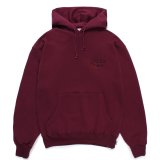 WACKO MARIA/MIDDLE WEIGHT HOODED SWEAT SHIRT（BURGUNDY）［プルオーバーパーカー-24秋冬］