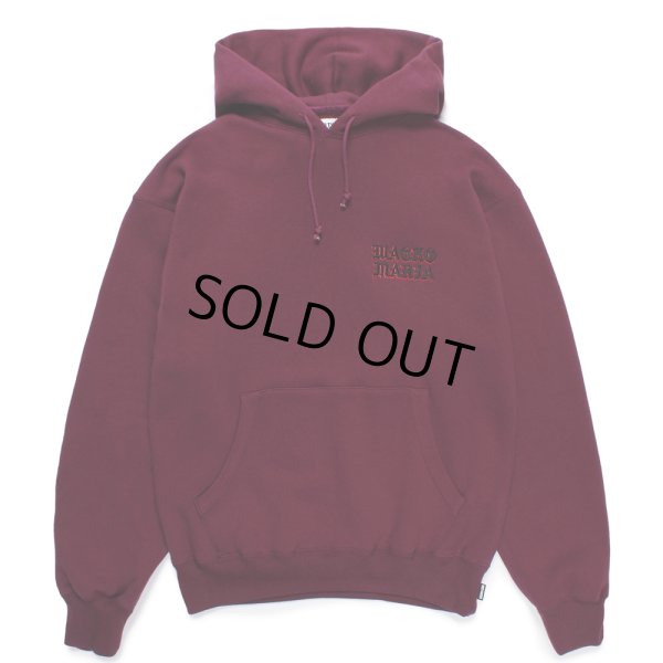 画像2: WACKO MARIA/MIDDLE WEIGHT HOODED SWEAT SHIRT（BURGUNDY）［プルオーバーパーカー-24秋冬］