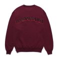 画像2: WACKO MARIA/MIDDLE WEIGHT SWEAT SHIRT（BURGUNDY）［クルーネックスウェット-24秋冬］ (2)