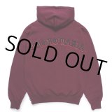 WACKO MARIA/MIDDLE WEIGHT HOODED SWEAT SHIRT（BURGUNDY）［プルオーバーパーカー-24秋冬］