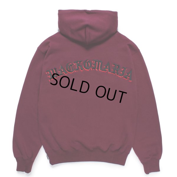 画像1: WACKO MARIA/MIDDLE WEIGHT HOODED SWEAT SHIRT（BURGUNDY）［プルオーバーパーカー-24秋冬］