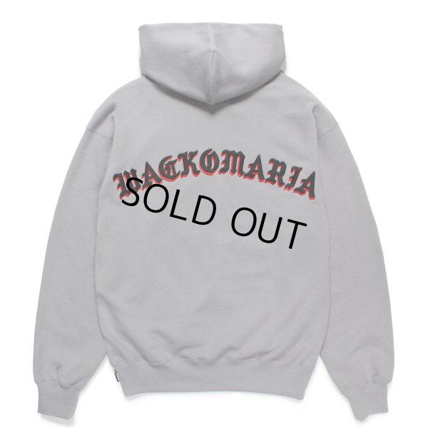 画像2: WACKO MARIA/MIDDLE WEIGHT HOODED SWEAT SHIRT（GRAY）［プルオーバーパーカー-24秋冬］