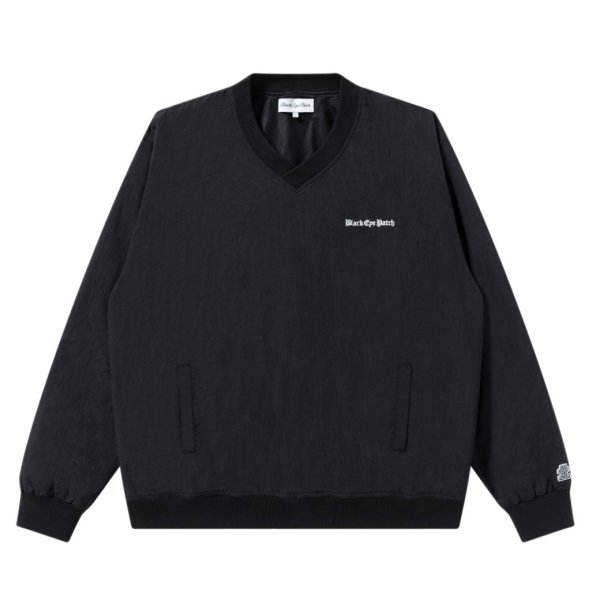 画像1: BlackEyePatch/BLACKLETTER V NECK NYLON PULLOVER（BLACK）