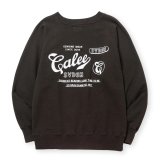 CALEE/60'S LOOP WHEEL RAGLAN CREW NECK SW（VINTAGE BLACK）［クルーネックスウェット-24秋冬］