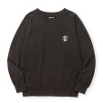 画像2: CALEE/60'S LOOP WHEEL RAGLAN CREW NECK SW（VINTAGE BLACK）［クルーネックスウェット-24秋冬］ (2)