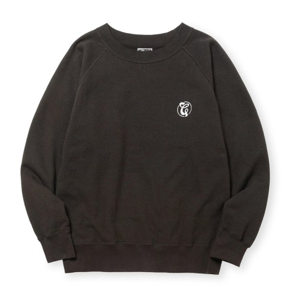 画像2: CALEE/60'S LOOP WHEEL RAGLAN CREW NECK SW（VINTAGE BLACK）［クルーネックスウェット-24秋冬］