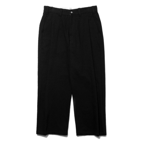 画像1: COOTIE PRODUCTIONS/Needle Punch Twill 1 Tuck Trousers（Black）［ニードルパンチツイルワンタックトラウザース-24秋冬］