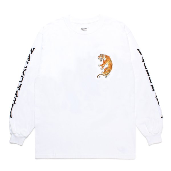 画像1: WACKO MARIA/TIM LEHI / LONG SLEEVE T-SHIRT（WHITE）［プリント長袖T-24秋冬］