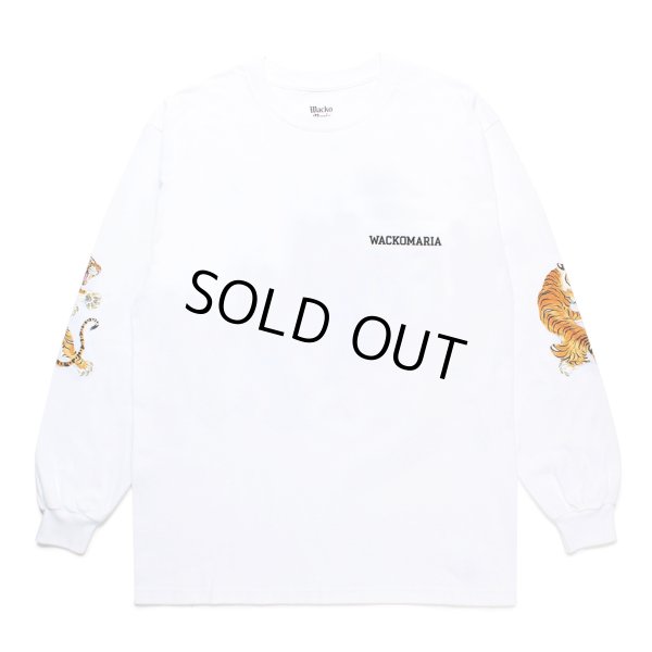 画像1: WACKO MARIA/TIM LEHI / LONG SLEEVE T-SHIRT（WHITE）［プリント長袖T-24秋冬］