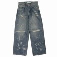 画像1: DAIRIKU/Super Damage Wide Denim Pants（Indigo）［スーパーダメージワイドデニムパンツ-24秋冬］ (1)