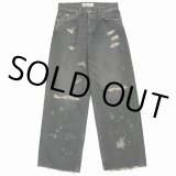 【30%OFF】DAIRIKU/Super Damage Wide Denim Pants（Black）［スーパーダメージワイドデニムパンツ-24秋冬］