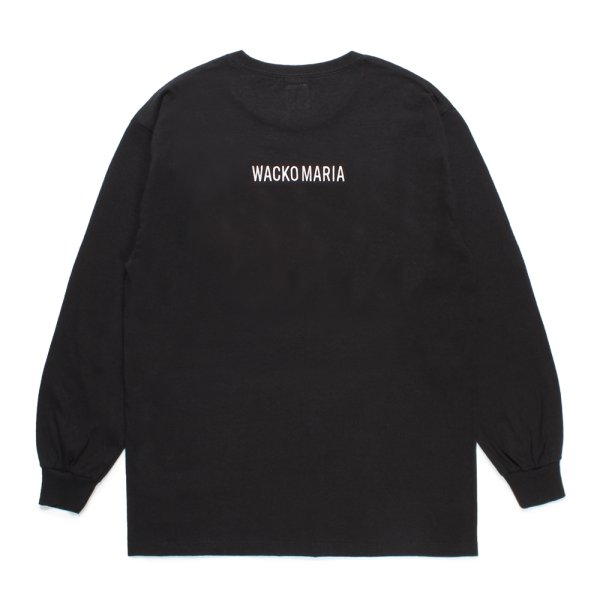 画像2: WACKO MARIA/TIM LEHI / LONG SLEEVE T-SHIRT（BLACK）［刺繍長袖T-24秋冬］