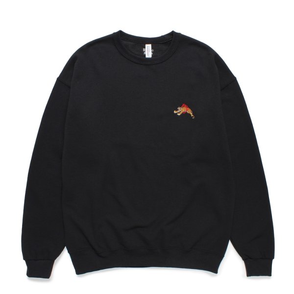 画像1: WACKO MARIA/TIM LEHI / SWEAT SHIRT（BLACK）［クルーネックスウェット-24秋冬］