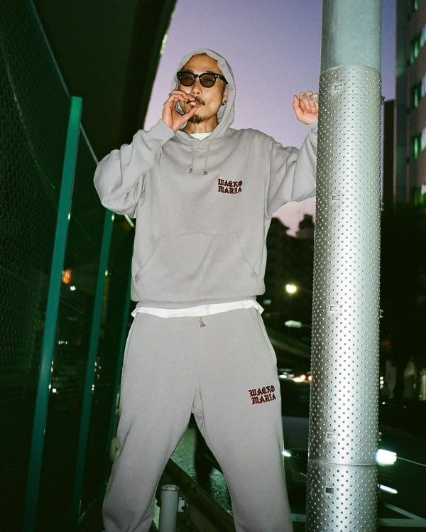 画像3: WACKO MARIA/MIDDLE WEIGHT HOODED SWEAT SHIRT（GRAY）［プルオーバーパーカー-24秋冬］