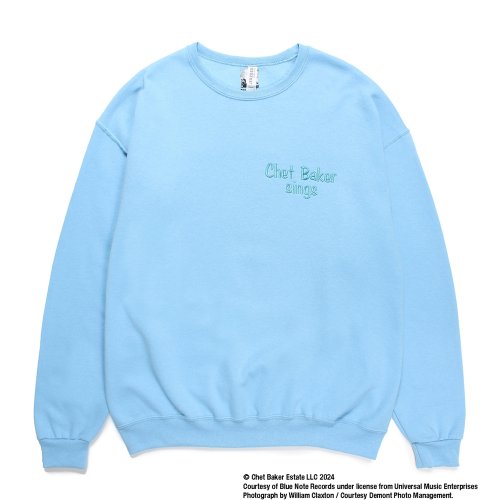 他の写真1: WACKO MARIA/CHET BAKER / SWEAT SHIRT（BLUE）［クルーネックスウェット-24秋冬］