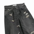 画像3: DAIRIKU/Super Damage Wide Denim Pants（Black）［スーパーダメージワイドデニムパンツ-24秋冬］ (3)