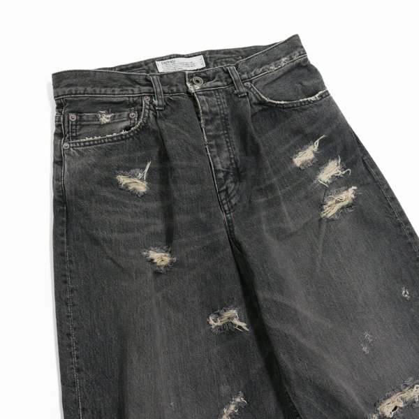 画像3: DAIRIKU/Super Damage Wide Denim Pants（Black）［スーパーダメージワイドデニムパンツ-24秋冬］