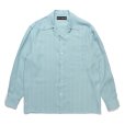 画像1: WACKO MARIA/STRIPED OPEN COLLAR SHIRT（MINT）［ストライプオープンカラーシャツ-24秋冬］ (1)