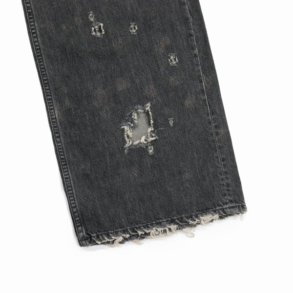 画像4: DAIRIKU/Super Damage Wide Denim Pants（Black）［スーパーダメージワイドデニムパンツ-24秋冬］