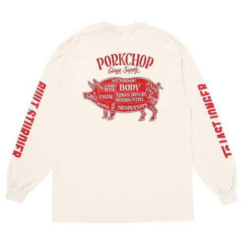 他の写真2: PORKCHOP/PORK BACK L/S TEE（NATURAL）［プリント長袖T-24秋冬］