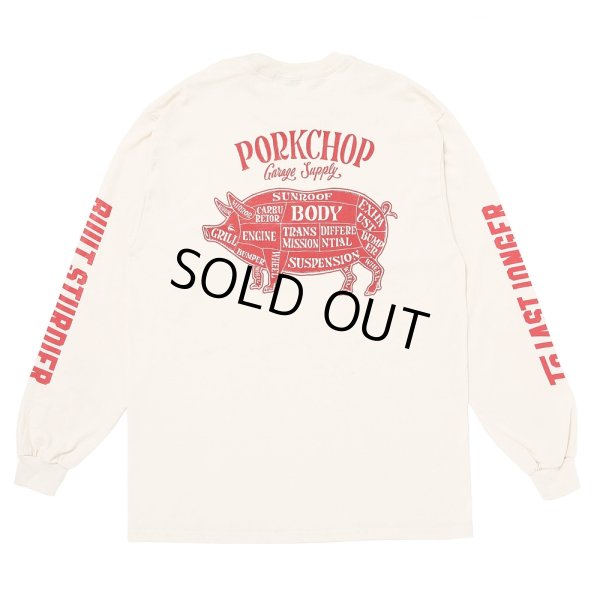 画像1: PORKCHOP/PORK BACK L/S TEE（NATURAL）［プリント長袖T-24秋冬］