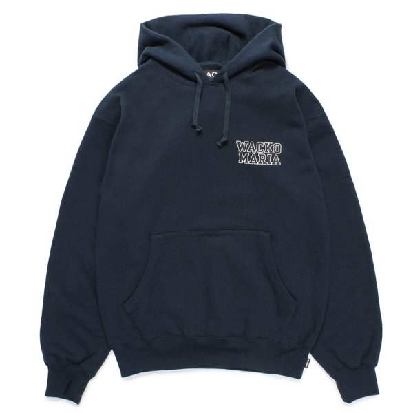 画像1: WACKO MARIA/HEAVY WEIGHT HOODED SWEAT SHIRT（NAVY）［プルオーバーパーカー-24秋冬］