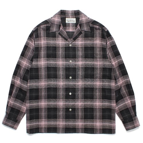 他の写真1: WACKO MARIA/OMBRE CHECK OPEN COLLAR SHIRT（PINK）［オンブレチェックオープンカラーシャツ-24秋冬］