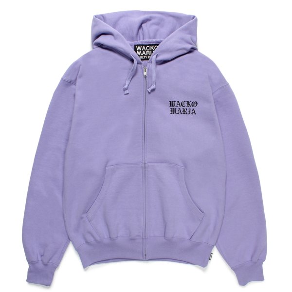 画像1: WACKO MARIA/HEAVY WEIGHT ZIP HOODED SWEAT SHIRT（PURPLE）［ジップアップパーカー-24秋冬］