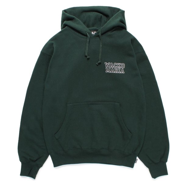 画像2: WACKO MARIA/HEAVY WEIGHT HOODED SWEAT SHIRT（GREEN）［プルオーバーパーカー-24秋冬］