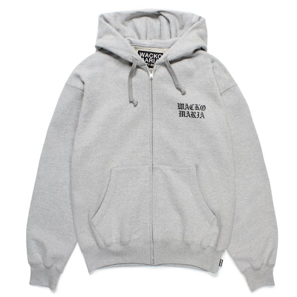 画像1: WACKO MARIA/HEAVY WEIGHT ZIP HOODED SWEAT SHIRT（GRAY）［ジップアップパーカー-24秋冬］