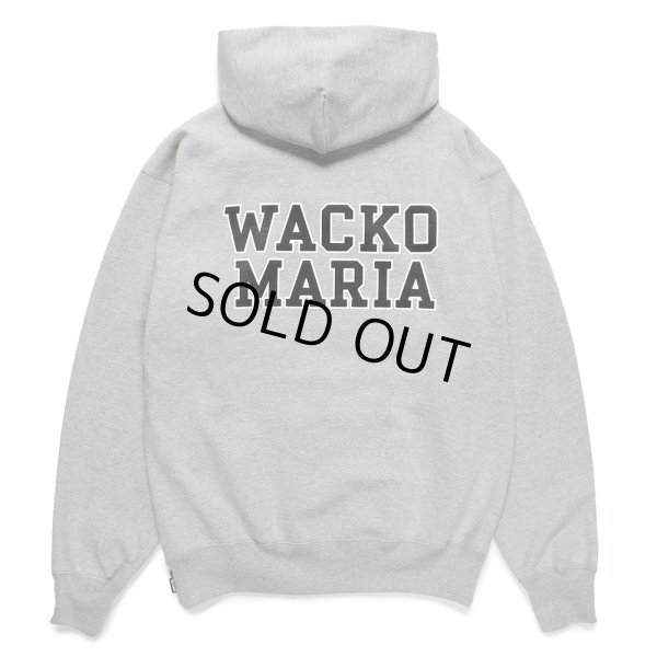 画像1: WACKO MARIA/HEAVY WEIGHT HOODED SWEAT SHIRT（GRAY）［プルオーバーパーカー-24秋冬］