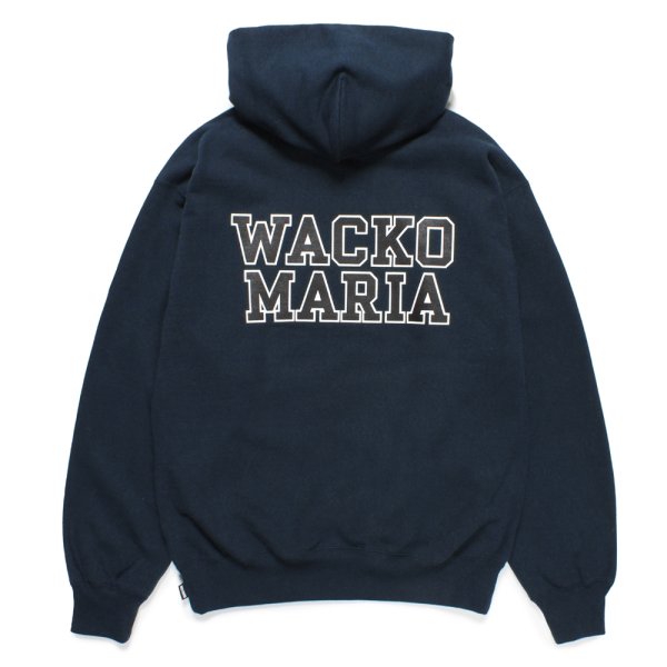 画像1: WACKO MARIA/HEAVY WEIGHT HOODED SWEAT SHIRT（NAVY）［プルオーバーパーカー-24秋冬］