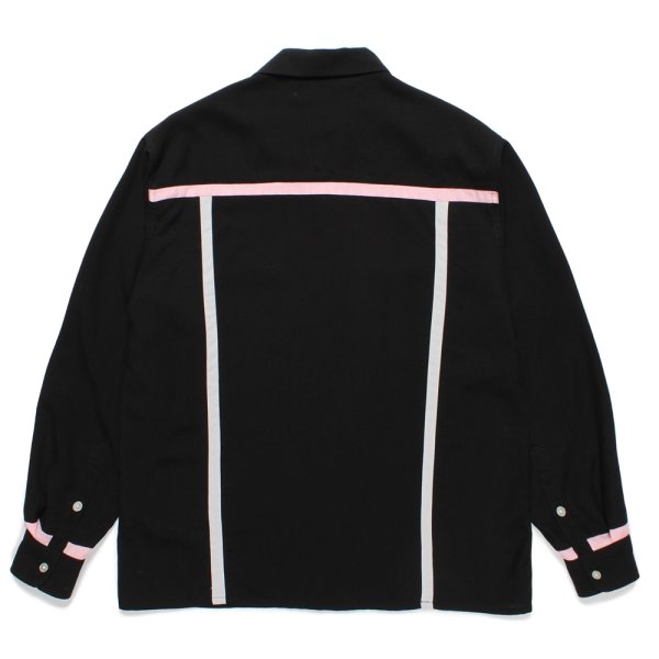 画像2: WACKO MARIA/SWITCHING 50'S OPEN COLLAR SHIRT（BLACK）［スイッチング50'Sオープンカラーシャツ-24秋冬］