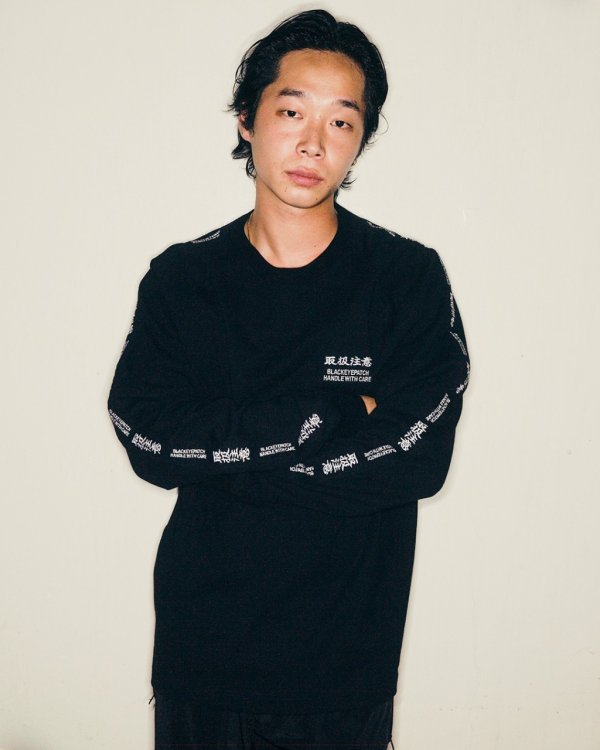 画像3: BlackEyePatch/HWC EMBROIDERED RAGLAN L/S TEE（BLACK）