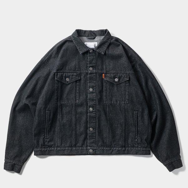 画像2: TIGHTBOOTH/LABEL LOGO DENIM JACKET（Black）［デニムJKT-24秋冬］