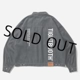 TIGHTBOOTH/LABEL LOGO DENIM JACKET（Black）［デニムJKT-24秋冬］