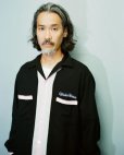 画像3: WACKO MARIA/SWITCHING 50'S OPEN COLLAR SHIRT（BLACK）［スイッチング50'Sオープンカラーシャツ-24秋冬］ (3)