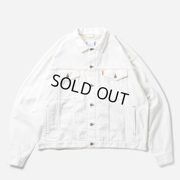 画像2: TIGHTBOOTH/LABEL LOGO DENIM JACKET（White）［デニムJKT-24秋冬］