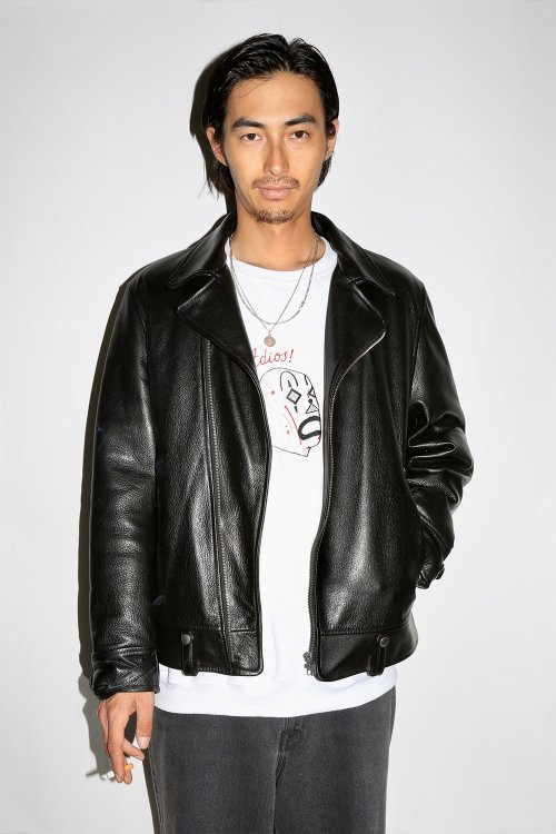 他の写真3: WACKO MARIA/LEATHER DOUBLE RIDERS JACKET（BLACK）［レザーダブルライダースJKT-24秋冬］