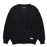 WACKO MARIA/MOHAIR KNIT CARDIGAN（BLACK）［モヘアカーディガン-24秋冬］