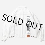 TIGHTBOOTH/LABEL LOGO DENIM JACKET（White）［デニムJKT-24秋冬］