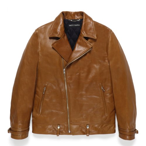 他の写真1: WACKO MARIA/LEATHER DOUBLE RIDERS JACKET（BROWN）［レザーダブルライダースJKT-24秋冬］