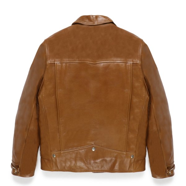 画像2: WACKO MARIA/LEATHER DOUBLE RIDERS JACKET（BROWN）［レザーダブルライダースJKT-24秋冬］