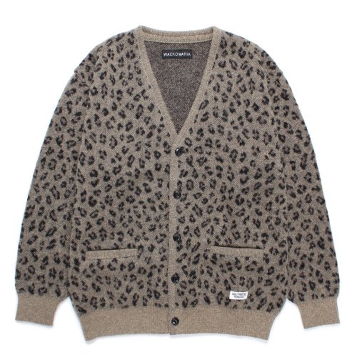 他の写真1: WACKO MARIA/LEOPARD JACQUARD MOHAIR KNIT CARDIGAN（BEIGE）［レオパードモヘアカーディガン-24秋冬］