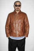 画像4: WACKO MARIA/LEATHER DOUBLE RIDERS JACKET（BROWN）［レザーダブルライダースJKT-24秋冬］ (4)