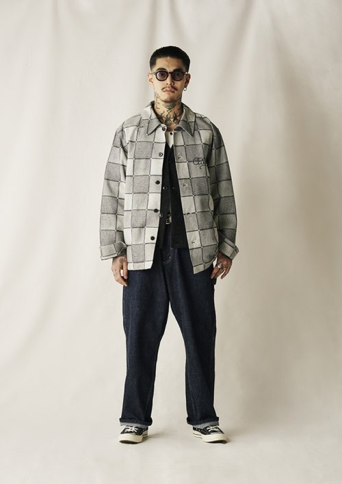 他の写真2: CALEE/BLOCK CHECK OVER SIZE SHIRT JACKET（IVORY）［ブロックチェックオーバーサイズシャツJKT-24秋冬］