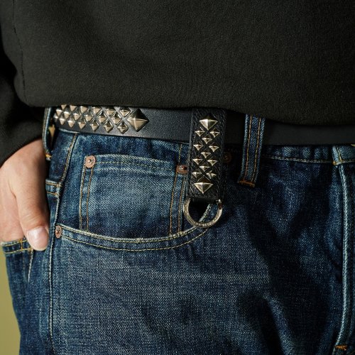 他の写真3: CALEE/STUDS LEATHER SNAP KEY RING（BLACK）［スタッズレザースナップキーリング-24秋冬］