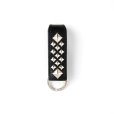 画像1: CALEE/STUDS LEATHER SNAP KEY RING（BLACK）［スタッズレザースナップキーリング-24秋冬］ (1)