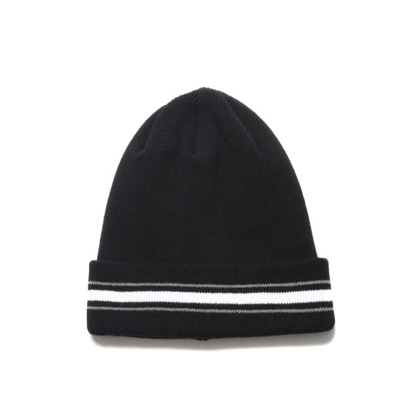 画像1: COOTIE PRODUCTIONS/Dry Tech Border Big Cuffed Beanie（Black）［ドライテックボーダービッグカフドビーニー-24秋冬］